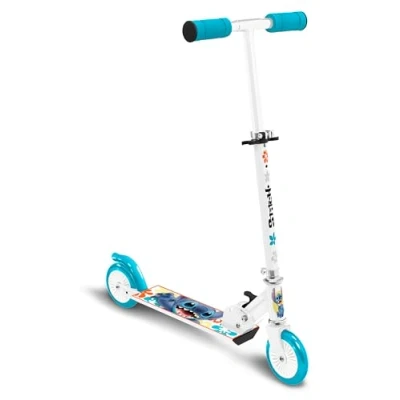 Afbeelding van Disney Stitch 2 wiel Kinderstep Opvouwbaar Voetrem Wit/petroblauw