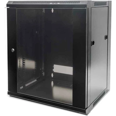 Afbeelding van Intellinet 711715 19inch wandkast (b x h d) 570 370 450 mm 6 HE Zwart (RAL 9005)