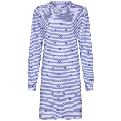 Afbeelding van Rebelle Nachthemd Leopard Lilac Bio Katoen Paars/Wit Maat 44