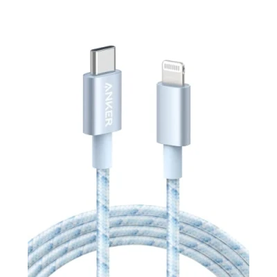 Afbeelding van Anker 331 USB C naar Lightning Kabel, Nieuwe Nylon Oplaadkabel(180cm),Geschikt voor iPhone 13 Pro 12 Max 11 X XS XR,AirPods Pro,Ondersteunt Power Delivery(Winter Blauw)