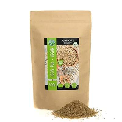 Image de Alpi Nature Anis Entier BIO 500g, Vert en Graines Entières pour Thé et Cuisine