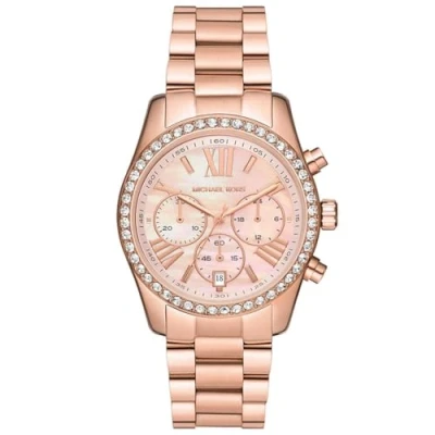Image de Montre Lexington de Michael Kors chronographe en acier inoxydable doré rose pour femme MK7242