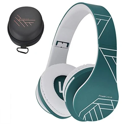Afbeelding van Bluetooth Koptelefoons, PowerLocus P2 draadloze Over Ear Koptelefoon Inklapbaar, Met microfoon, Micro SD slot, FM Radio, en kabel voor Smartphone, Tablets, Laptops, TV (Marineblauw)