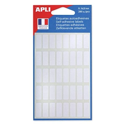 Afbeelding van agipa multifunctionele etiketten 111917, 8 x 20 mm, wit
