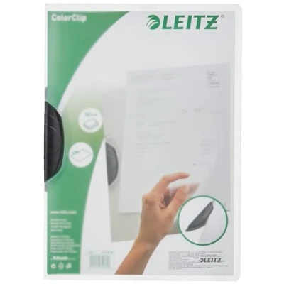 Afbeelding van Leitz ColorClip A4 Polycarbonaat, Polypropyleen (PP) Zwart, Transparant