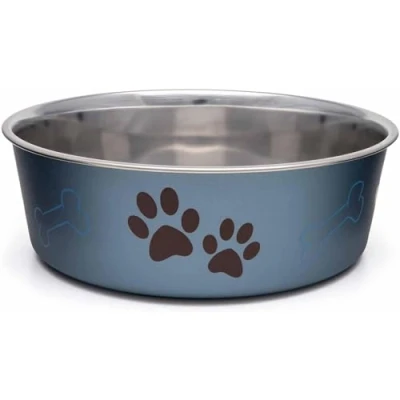 Afbeelding van Honden Voerbak &amp; Drinkbak Vaatwasmachinebestendig, met Antislip en Antibacteriële RVS binnenzijde Loving Pets Bella Bowl 8 kleuren in Small tot Extra Large Kleur: Metallic Blueberry, Maat: 1,5L