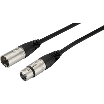 Afbeelding van Monacor MECN 200/SW XLR Kabel [1x stekker 1x bus] 2 m Zwart