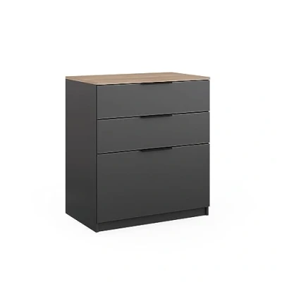 Afbeelding van Vicco Dressoir Betti, Antraciet/Eiken, 80 x 90 cm