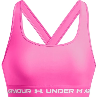 Afbeelding van Under Armour Crossback MID BRA Sportbh met medium support, Dames, Maat: XS, Rebel pink/white