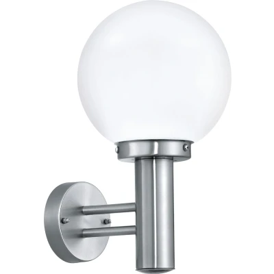 Afbeelding van EGLO Nisia Wandlamp Buiten E27 36 cm Roestvast Staal/Wit