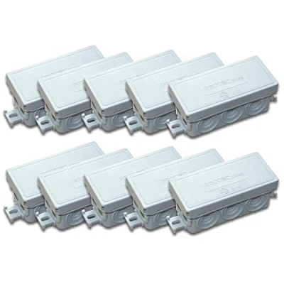 Afbeelding van Protec.class Set van 10 aftakdozen FR grijs 4389