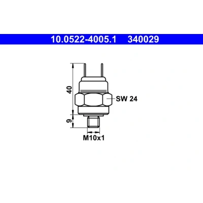 Afbeelding van ATE 10.0522 4005.1 Drukschakelaar, hydraulisch remsysteem