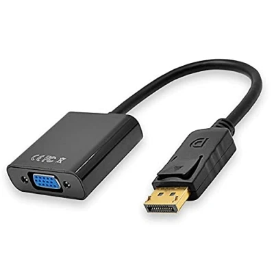 Afbeelding van OcioDual Adapter DP Mannelijk naar VGA Vrouwelijke Zwart Video Converter DisplayPort M/F Full HD 1080p voor PC Monitor Projector