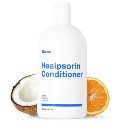 Afbeelding van Healpsorin Psoriasis Conditioner voor droge hoofdhuid, cameliaolie, arginine, kokosolie en vitamine B5, verlicht roos symptomen van seborrheic dermatitis glanzend roosvrij haar