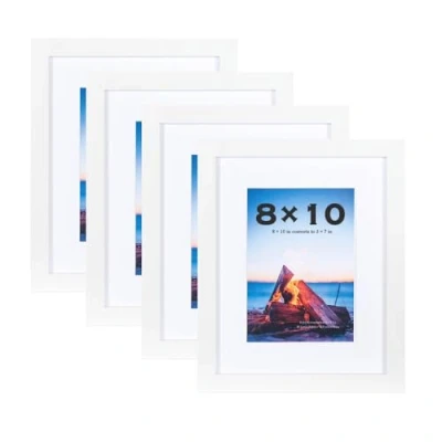Afbeelding van Scholar Tree Set van 4 witte fotolijsten 25,4 x 20,3 cm, houten om neer te zetten en aan de muur bevestigen