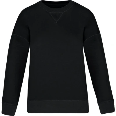 Afbeelding van Native Spirit Ecologische damessweater met afhangende mouwen NS420 Black