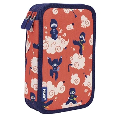 Afbeelding van Dubbele etui Milan Ninjutsu Rood (19,5 x 13 5 cm)