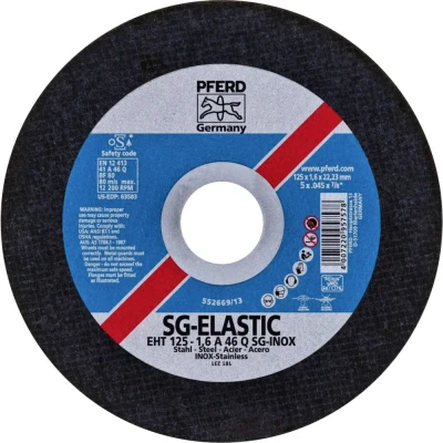 Afbeelding van PFERD EHT 125 1,6 SG CLASSIC STEELOX 61341120 Doorslijpschijf recht mm 25 stuk(s) RVS, Staal