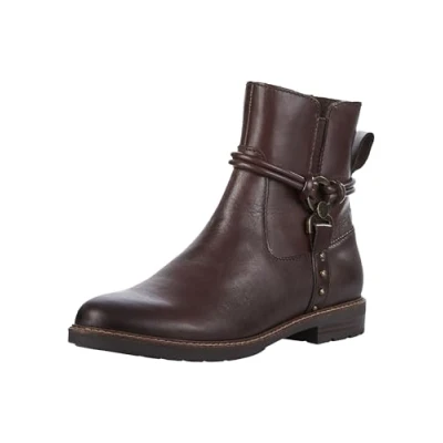 Afbeelding van Marco Tozzi 2 25310 43 Enkellaarzen voor dames met ritssluiting, Mokka