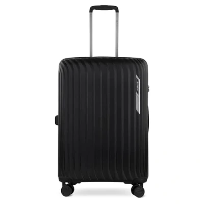Afbeelding van bugatti Hera harde Koffer met 4 wielen (S,M,L), lichte reiskoffer, zwart.,