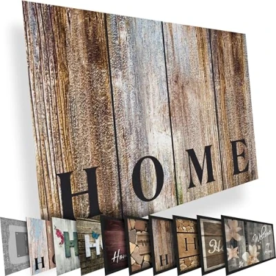 Afbeelding van Valia Home Tapijt Veel ontwerpen Binnen/Buiten Deurmat Vuilafstotend Antislip Voethanddoeken Design 60 x 80 cm (Home 1)