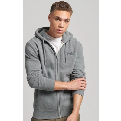 Afbeelding van Superdry Sweater met rits, Heren, Maat: Small, Charcoal grey marl
