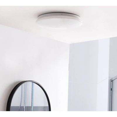 Afbeelding van Lindby LED plafondlamp 1licht Metaal, kunststof H: 6.5 cm wit Inclusief lichtbron