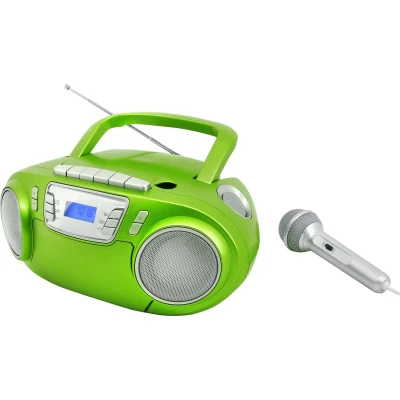 Afbeelding van Soundmaster Scd5800gr Cd Boombox, Radio, Cassette, Usb En Microfoon Groen
