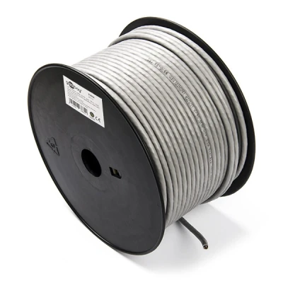 Image de goobay Câble en vrac 100 m UTP CAT 6 intérieur, rond, bloqué gris