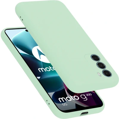 Afbeelding van Cadorabo Hoesje geschikt voor Motorola MOTO G200 5G in LIQUID LICHT GROEN Beschermhoes gemaakt van flexibel TPU silicone Case Cover