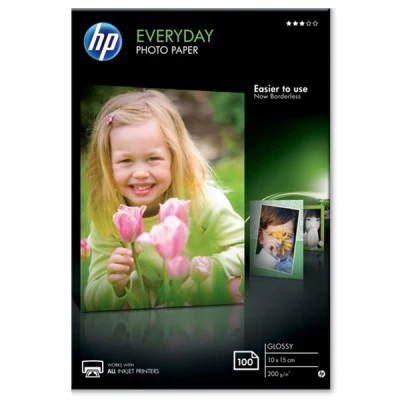 Image de Papier photo HP Everyday, brillant, 200 g/m2, 10 x 15 cm (101 152 mm), 100 feuilles