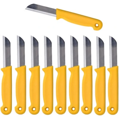 Afbeelding van Solingen Schilmesje RVS Glad 16 cm met &quot;Blade Cover&quot; Geel 500 Stuks