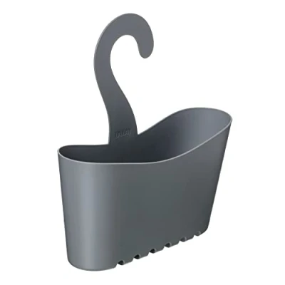 Afbeelding van TATAY Hangende doucherek, doucheplank om op te hangen, polypropyleen, multifunctionele mand, grijs, afmetingen: 25 x 9 28 cm