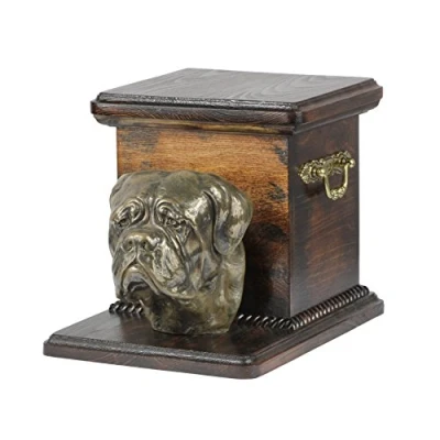 Afbeelding van Elegante urn hond voor hondenas met buste van Dogue de Bordeaux