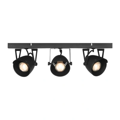 Afbeelding van LED spot cap 3 lichts zwart