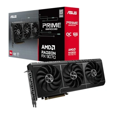 Afbeelding van ASUS PRIME AMD Radeon RX 9070 Videokaart 16GB GDDR6 1x HDMI 2.1b 3x DisplayPort 2.1a