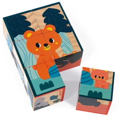 Afbeelding van Janod wwf blokpuzzel dieren 6st