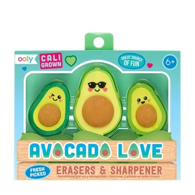 Afbeelding van Ooly gummen en puntenslijper avocado