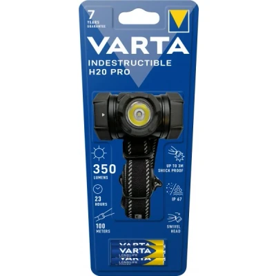 Afbeelding van Varta LED zaklamp Indestructible, H20 Pro 350lm, incl. 3x alkaline AAA batterijen, retail blister