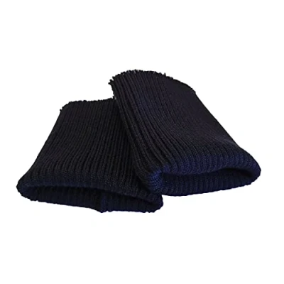 Afbeelding van Gebreide manchetten met dubbele dikte, ideaal voor bomber en jassen... (donkerblauw)