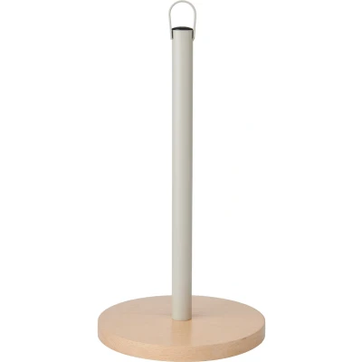 Afbeelding van KitchenCraft Idilica Metalen Keukenrolhouder met Beukenhouten Onderstel