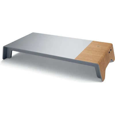 Afbeelding van Sigel Smartstyle monitorstandaard USB 3.0 + inductie acculader 52x25x8cm SI SA405