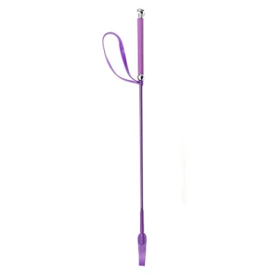 Afbeelding van Rimba Bondage Play Paardrijzweep met flapje 65 cm paars