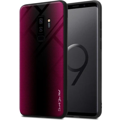 Afbeelding van Cadorabo Hoesje geschikt voor Samsung Galaxy S9 PLUS in PAARS ROZE Beschermhoes gemaakt van TPU silicone Case Cover en achterkant gehard glas