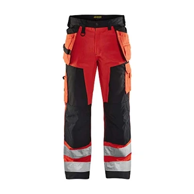 Afbeelding van Blaklader Werkbroek High Vis 1568 1811 Rood/Zwart C56