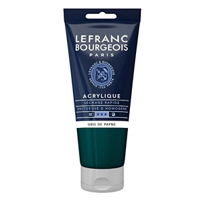 Image de Lefranc Bourgeois peinture acrylique gris de Payne semi opaque satin fine 80 ml