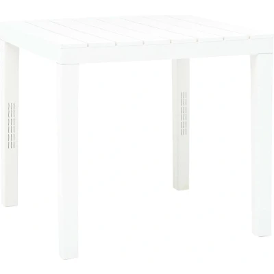 Afbeelding van Tuintafel 78x78x72 cm kunststof wit