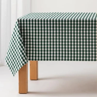 Afbeelding van GAMUSI Vlekafstotend tafelkleed Vichy groen 140 x 180 cm
