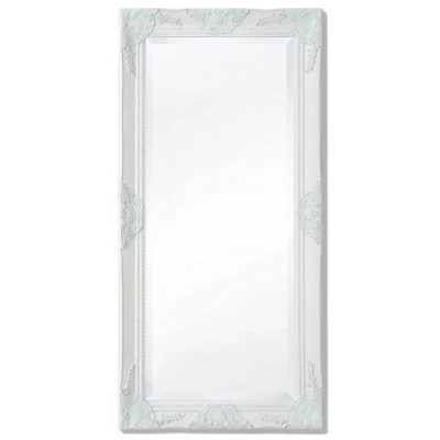 Afbeelding van Wandspiegel Barok 100 x 50 cm wit