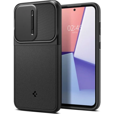Afbeelding van Spigen Optik Armor Samsung Galaxy S23 FE Hoesje Camera Slider Zwart